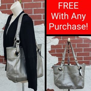 NEW  $19.99 women LARGE SHOULDER BAG grey